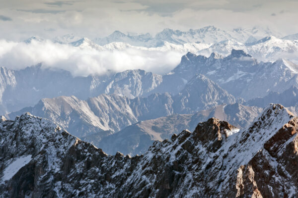 Alpine view from Zugspitze