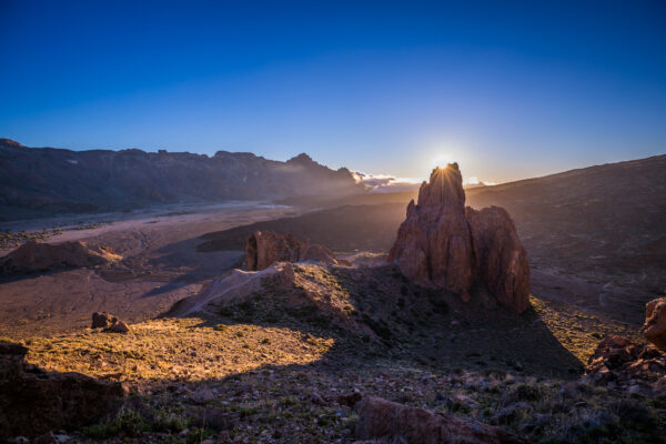 Teide National Park Roques de Garcia in Tenerife at Canary Islands